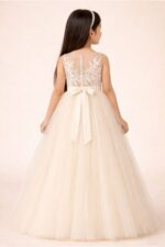 Girls Brown Party Dress Kids Birthday Tulle Princess Dress (Copy) - Image 4