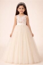 Girls Brown Party Dress Kids Birthday Tulle Princess Dress (Copy)