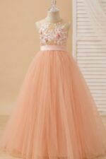 Girls Brown Party Dress Kids Birthday Tulle Princess Dress (Copy) - Image 2