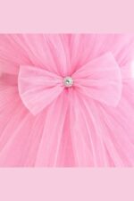 Girls Pink High-Low Barbie Style Birthday Dress - Image 5