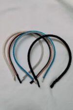 Combo Pack of Crystal Hairband in Blue and Pink - Image 5