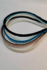 Combo Pack of Crystal Hairband in Blue and Pink - Image 7