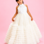 Girls Princess Party Gown | Kids Layered Tulle Wedding Dress