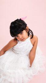 Girls Princess Party Gown | Kids Layered Tulle Wedding Dress - Image 2
