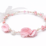 Girls Pink Floral Pearl Hairband | Elegant Flower Headband for Baby Girls & Kids | Party Wear Hair Accessory for Birthday
