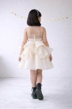 Girls White Organza Party Dress | Elegant Ruffle Layered Princess Dress | Birthday, Party & Special Occasion Wear - Image 2